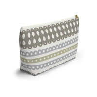 Ribbon Candy Accessory Pouch w T-bottom in Brown